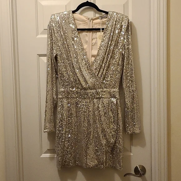 RAMY Brook Becky Sequin Dress Size 10 - Picture 2 of 6
